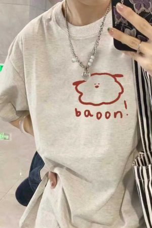 Plus Size Cotton Short Sleeve T-Shirt for Men and Women, American Retro Loose Fit Couples Tee, Casual Everyday Style