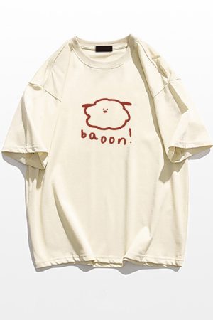 Plus Size Cotton Short Sleeve T-Shirt for Men and Women, American Retro Loose Fit Couples Tee, Casual Everyday Style