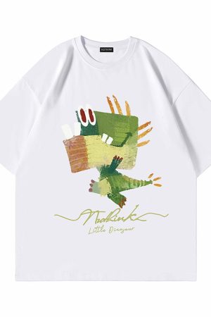 Plus Size Fun Cartoon Men's Trendy T-Shirt - Short Sleeve Summer Fashion for Big Size Men, 5-Point Sleeve Style