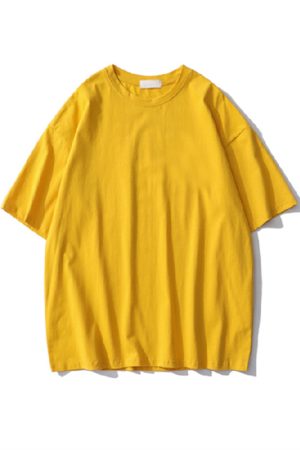 Plus Size Heavyweight Pure Cotton Short Sleeve T-Shirt for Women - Solid Color Unisex Base Tee, Perfect for Couple Outfits