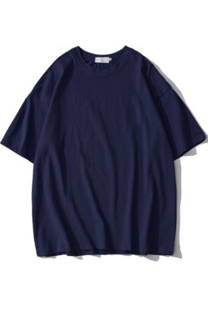 Plus Size Heavyweight Pure Cotton Short Sleeve T-Shirt for Women - Solid Color Unisex Base Tee, Perfect for Couple Outfits