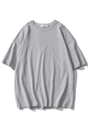 Plus Size Heavyweight Pure Cotton Short Sleeve T-Shirt for Women - Solid Color Unisex Base Tee, Perfect for Couple Outfits