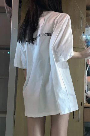 Plus-Size Oversized American-Style Pure Cotton Short Sleeve T-Shirt for Women - Casual Loose Fit Mid-Length Top