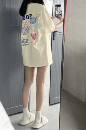 Plus Size Oversized Short Sleeve T-Shirt for Men and Women, Trendy Loose Fit Cotton Couple Top, Casual Streetwear