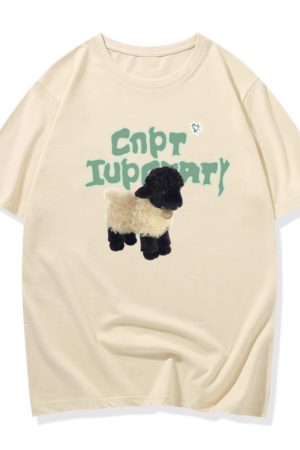 Plus-Size Oversized Short Sleeve T-Shirt for Men & Women - American Retro Loose-Fitting Pure Cotton Couple Top