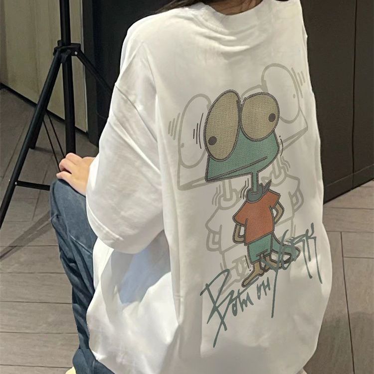 Plus Size Summer Cotton Loose Half Sleeve Couple T-Shirt for Men and Women - Simple, Comfortable, Casual Style Plus Size Summer Cotton Loose Half Sleeve Couple T-Shirt for Men and Women - Simple, Comfortable, Casual Style