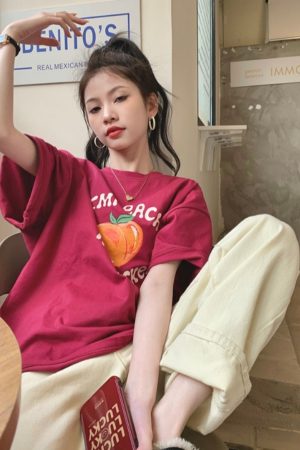 Plus Size Women's Casual Loose Short Sleeve Round Neck T-Shirt â€“ Age-Reducing Pure Cotton Top for Chubby Girls, Summer 2025 Style