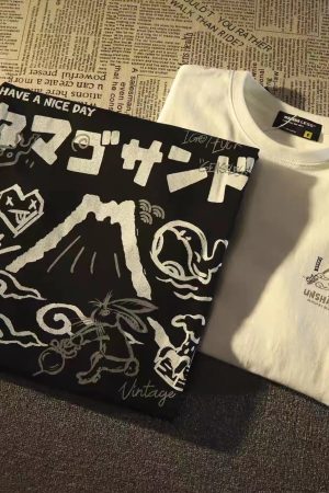 Plus-Size Women's Japanese-Style Loose Retro Cotton Short Sleeve T-Shirt for Couples - Casual Vintage Fashion