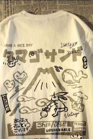 Plus-Size Women's Japanese-Style Loose Retro Cotton Short Sleeve T-Shirt for Couples - Casual Vintage Fashion