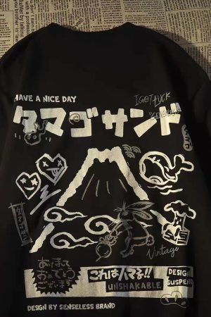 Plus-Size Women's Japanese-Style Loose Retro Cotton Short Sleeve T-Shirt for Couples - Casual Vintage Fashion