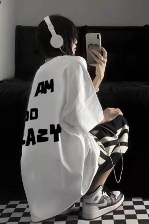 Plus Size Women's Retro American Style Loose Fit Short Sleeve Cotton T-Shirt - Trendy Casual Top for Everyday Wear