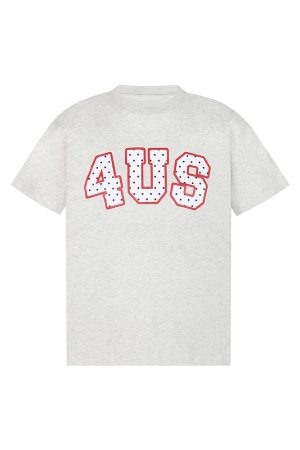 Polka Dot Print Short Sleeve T-Shirt - Loose Fit, Casual Couple Style, Spring Summer Fashion Trend