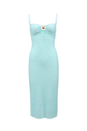 Princess Jasmine-Inspired Shell Lace Slim Fit Bodycon Dress with Camisole and Chest Pads - Y2K Fashion