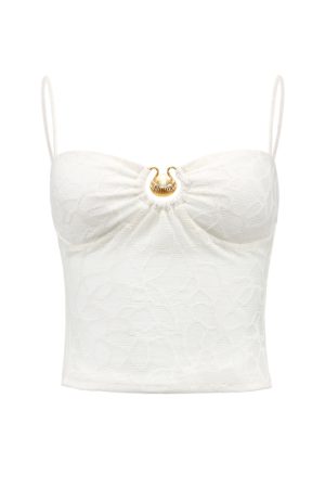 Princess Jasmine-Inspired Shell Lace Slim Fit Bodycon Dress with Camisole and Chest Pads - Y2K Fashion