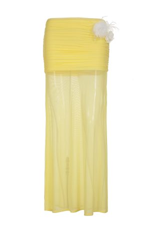 Pure Desire Blue Floral Mesh Lace Spliced Bodycon Skirt - Summer Vacation Style, Three-Dimensional Design, Trendy Y2K Fashion