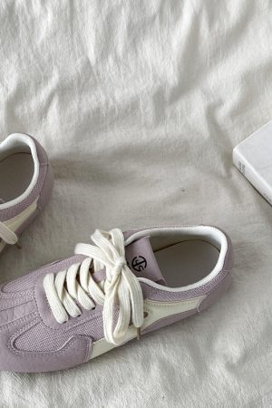 Purple De Xun Sneakers for Women - 2025 Spring Versatile Sports Casual Shoes, Trendy Dopamine A Gan Board Shoes