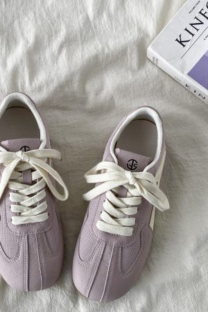 Purple De Xun Sneakers for Women - 2025 Spring Versatile Sports Casual Shoes, Trendy Dopamine A Gan Board Shoes