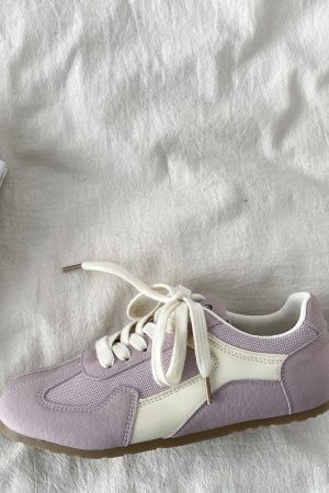 Purple De Xun Sneakers for Women - 2025 Spring Versatile Sports Casual Shoes, Trendy Dopamine A Gan Board Shoes