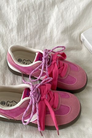 Purple Niche Design Women's Retro Casual Training Shoes - 2025 Ugly Cute Big Head Sneakers for Sports and Everyday Wear