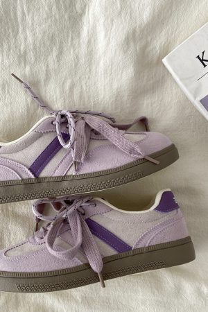 Purple Niche Design Women's Retro Casual Training Shoes - 2025 Ugly Cute Big Head Sneakers for Sports and Everyday Wear