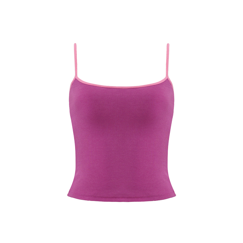 Red Slim Fit Camisole for Women - Stylish Short Top with Chest Pad, Perfect for Layering or Outdoor Wear Red Slim Fit Camisole for Women - Stylish Short Top with Chest Pad, Perfect for Layering or Outdoor Wear