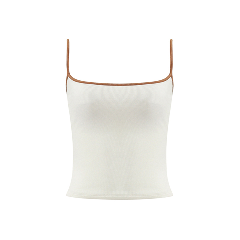 Red Slim Fit Camisole for Women - Stylish Short Top with Chest Pad, Perfect for Layering or Outdoor Wear Red Slim Fit Camisole for Women - Stylish Short Top with Chest Pad, Perfect for Layering or Outdoor Wear