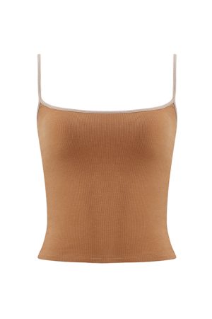 Red Slim Fit Camisole for Women - Stylish Short Top with Chest Pad, Perfect for Layering or Outdoor Wear