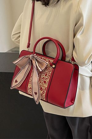 Red Tote Handbag for Women - 2025 High-End Wedding Crossbody Bag, Stylish Shoulder Bag for Bridesmaids and Brides