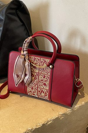 Red Tote Handbag for Women - 2025 High-End Wedding Crossbody Bag, Stylish Shoulder Bag for Bridesmaids and Brides