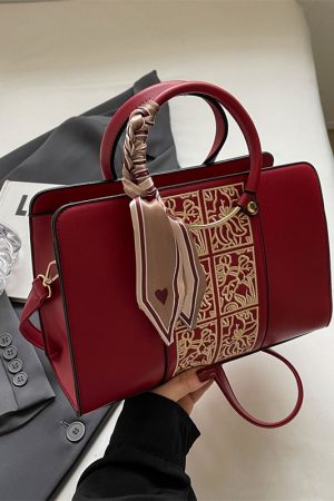 Red Tote Handbag for Women - 2025 High-End Wedding Crossbody Bag, Stylish Shoulder Bag for Bridesmaids and Brides