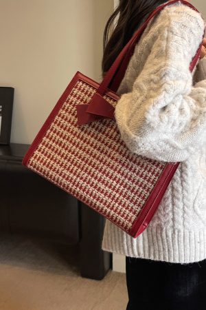 Red Women's Handbag - 2025 New Style Shoulder Bag, Large Capacity Tote for Daily Use, Weddings, Bridesmaids & Brides