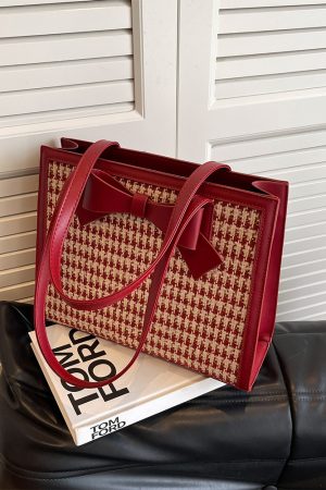 Red Women's Handbag - 2025 New Style Shoulder Bag, Large Capacity Tote for Daily Use, Weddings, Bridesmaids & Brides