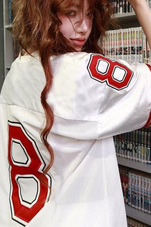 Retro American Sexy Loose Letter Print Short Sleeve Sports T-Shirt for Women - Versatile Casual Top, Y2K Fashion Trend