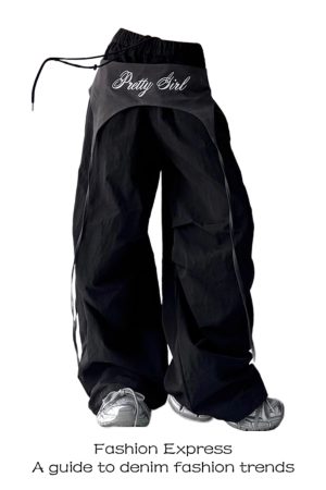 Retro American-Style Women's Wide-Leg Cargo Pants - Summer Casual Loose Straight Leg Jazz Streetwear for Cool Girls