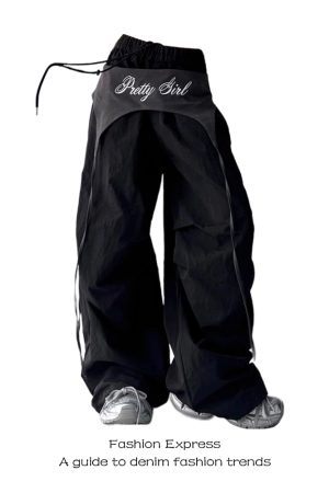 Retro American-Style Women's Wide-Leg Cargo Pants - Summer Casual Loose Straight Leg Jazz Streetwear for Cool Girls