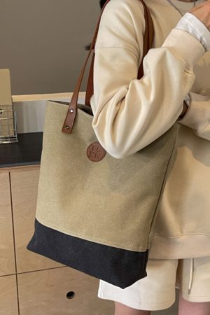 Retro Canvas Tote Bag for Women, 2025 Fashion Large Capacity Shoulder Bag, Versatile Commuter Style