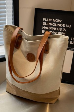 Retro Canvas Tote Bag for Women, 2025 Fashion Large Capacity Shoulder Bag, Versatile Commuter Style