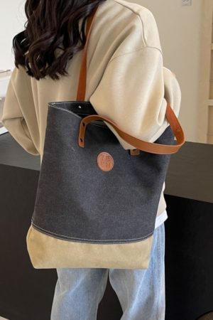 Retro Canvas Tote Bag for Women, 2025 Fashion Large Capacity Shoulder Bag, Versatile Commuter Style