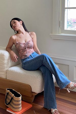 Retro High-Waisted French Flared Jeans - Washed, Slimming, Elongating Legs, Versatile Long Pants for 90s and Y2K Style