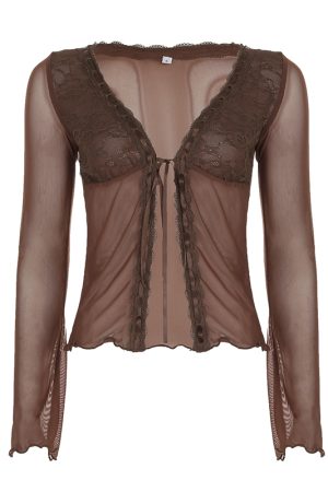 Retro Irregular Lace Splicing Half Skirt - Flowy Bodycon Low-Waist Short Skirt for Vacation Style, Y2K Fashion