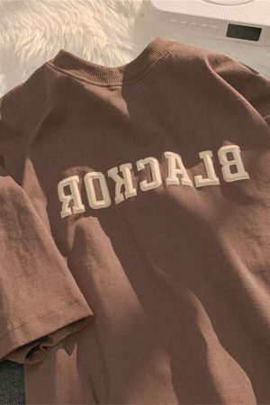 Retro Japanese-Style Pure Cotton Short Sleeve T-Shirt for Men & Women, Plus Size, Loose-Fitting Harajuku Couple Fashion