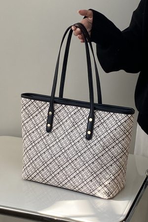 Retro Large Capacity Tote Bag for Women - Versatile Commuting Shoulder Handbag, 2025 Niche Design