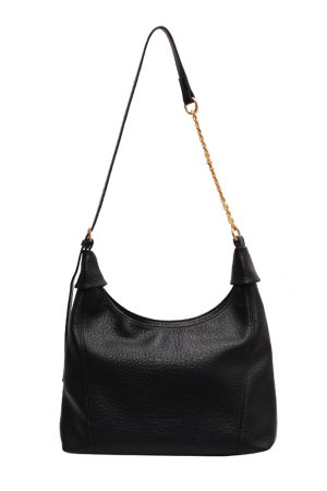 Retro Lychee Pattern Tote Bag for Women - Large Capacity Shoulder Bag for Commuting - 2025 Fashion Trend