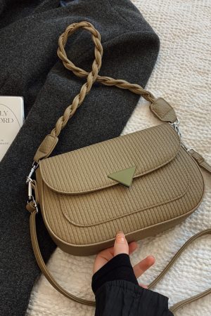 Retro Minimalist Saddle Bag for Women - 2025 Spring Casual Shoulder Bag, Trendy Versatile Design