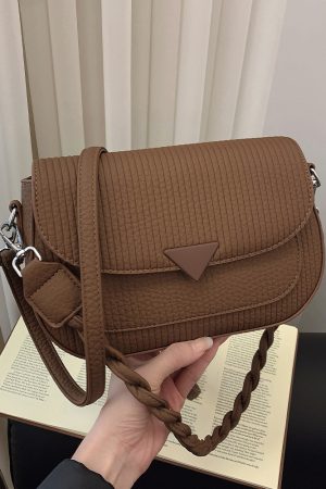 Retro Minimalist Saddle Bag for Women - 2025 Spring Casual Shoulder Bag, Trendy Versatile Design