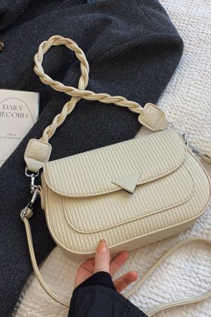 Retro Minimalist Saddle Bag for Women - 2025 Spring Casual Shoulder Bag, Trendy Versatile Design