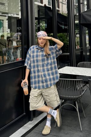 Retro Multi-Pocket Work Shorts for Men and Women - Casual Loose Washed Straight-Leg 5-Point Shorts in Japanese Summer Style