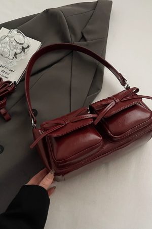 Retro Oil Wax Leather Underarm Bag for Women - 2025 Winter Casual Shoulder Bag, Niche High-End Dumpling Style