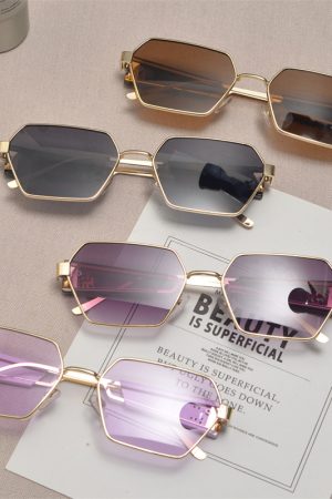 Retro Polygonal Slimming Sunglasses for Men and Women - High-End Punk Style Hip-Hop Party Eyewear