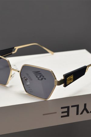 Retro Polygonal Slimming Sunglasses for Men and Women - High-End Punk Style Hip-Hop Party Eyewear